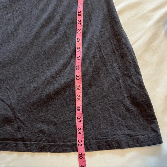 Garnet Hill Trapeze Grey Teal Jersey Swing Shift Dress Scoop Neck LARGE GUC - Picture 11 of 12